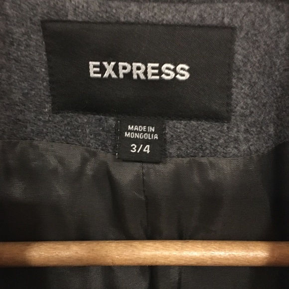 EXPRESS-Vintage Velcro Waisted Belt Coat - Picture 4 of 4